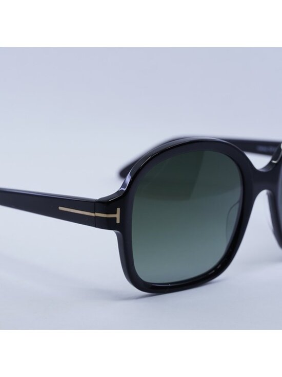 Tom Ford Hanley FT1034 01B Sunglasses Shiny Black Square Frame, Smoke Lenses main image 6